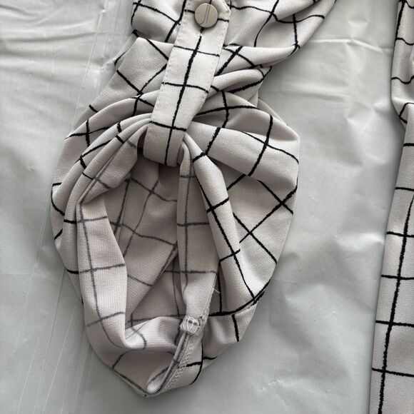 Jones New York Blouse Long Sleeve w/Button Up Strap Size Large Black/Whi… - Picture 6 of 11